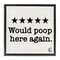 Stupell Industries Bathroom Rating Five Stars Framed Floater Canvas Wall Art